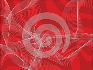 Beautiful red abstract background with white pattern