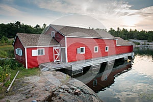 Beautiful Red Boathouse
