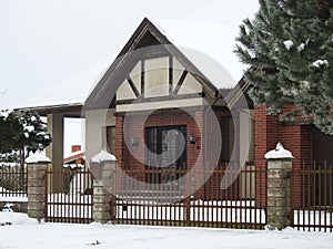 Beautiful red bricks new home, Lithuania