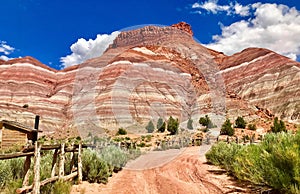 Utah - red coloured rockformation Paria townsite near Page photo