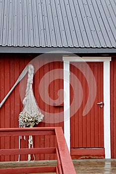 Beautiful red door -  Reine, Norway.