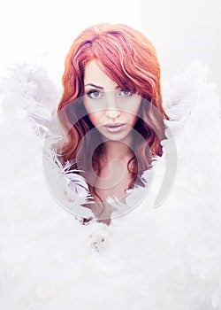 Beautiful red-haired angel