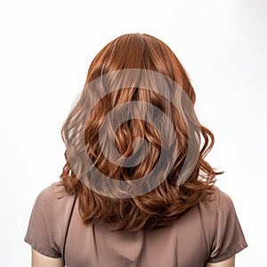 Beautiful Red Haired Woman With Long Wavy Curly Hair
