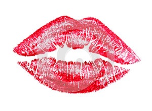 Beautiful red lips photo