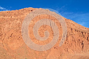 Beautiful red mountains in Quebrada de Humahuaca