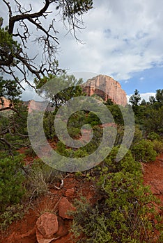 Beautiful red rock landscape hiking area in Sedona