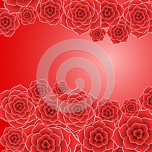 Beautiful red rose flower background