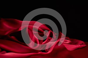 Beautiful red silk textile bstract background