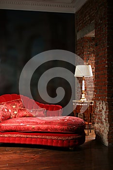 Beautiful red sofa