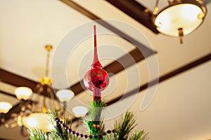 Beautiful red top christmas tree