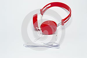 Beautiful Red and white headphones