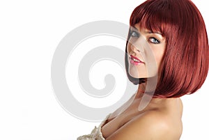 Beautiful redhead woman