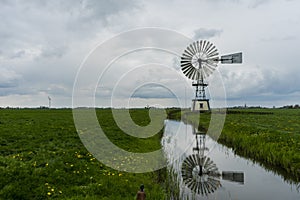 Beautiful reflection in water of dutch