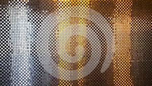 Beautiful of Reflective Mosaic Silver and Gold Wall