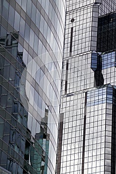 Beautiful Refletive Glass Surfaces On These Downtown Kansas City Office Skyscrapers