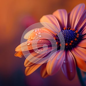 a beautiful and relistic colourful flower on a bright background photo