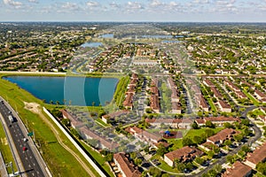 Beautiful residential landscape Homestead Florida homes Townhomes photo