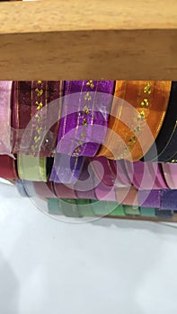 Beautiful ribbon for hampers in Ramadan photo