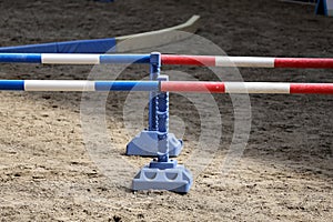 Beautiful riding field waiting for riders and horses for training