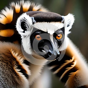 Beautiful ring tail lemur - ai generated image