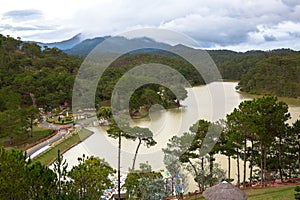 Beautiful river among forest