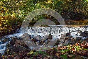 Beautiful river at Glen Alton Recreation Area in autumn