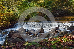 Beautiful river at Glen Alton Recreation Area in autumn photo