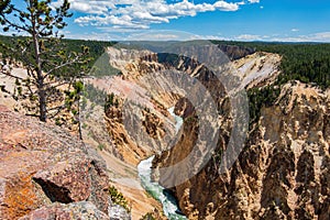 Beautiful river landsacpe around Grand Canyon of Yellowstone