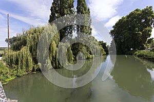 A beautiful river landscape in France