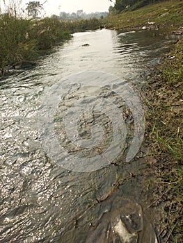 Beautiful river the water is flo natural