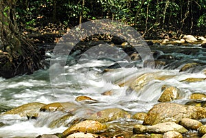 Beautiful river water flow. Look soft due to slow shutter effact.