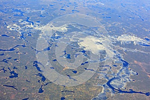 Beautiful rivers, ice over Lac Seul