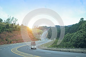 Beautiful road green highway