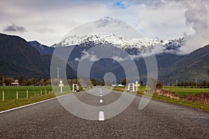 Beautiful road in hokitika town west coast of southland new zeal
