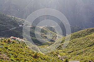 Beautiful road in the mountains. Los Carrizales. photo