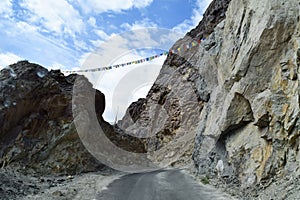 Beautiful road to pangong lake in leh