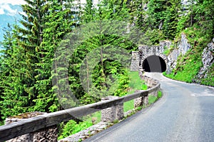 Beautiful road towards Kehlsteinhaus through tunnel, Bavaria