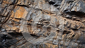 Beautiful rock formation on cliff, eroded by water, creating abstract pattern generated by AI