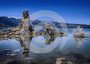 Beautiful rock formations in Mono Lake, California