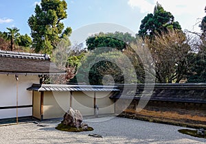 Beautiful rock garden at Ryoanji Temple