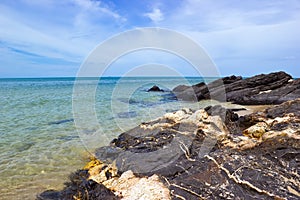 Beautiful rock on Samila beach