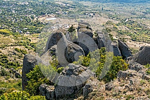 Beautiful rocks in the Valley of Ghosts, Demerdzhi mountain