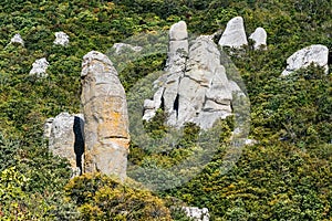 Beautiful rocks in the Valley of Ghosts, Demerdzhi mountain photo