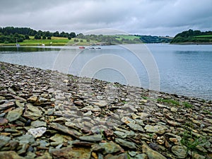 Beautiful rocky beach landscape in England, UK