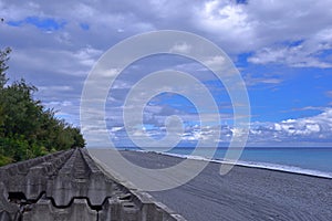 Beautiful rocky beach located at Taitung,