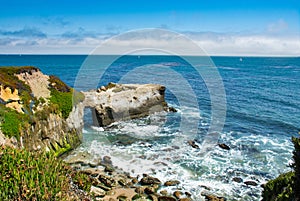 Beautiful rocky California shore on Pacific ocean.