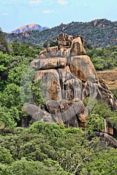 Beautiful rocky formations of Matopos National Park, Zimbabwe