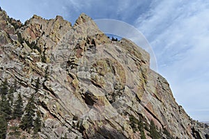 Beautiful Rocky Landscape View, Hiking on Fowler Trail Near Boulder, Colorado