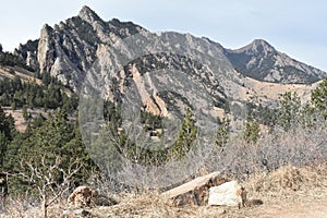 Beautiful Rocky Landscape View, Hiking on Fowler Trail Near Boulder, Colorado