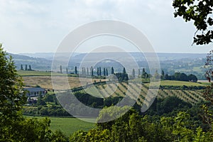 The beautiful rolling landscape of South Limburg with beautiful romantic views photo